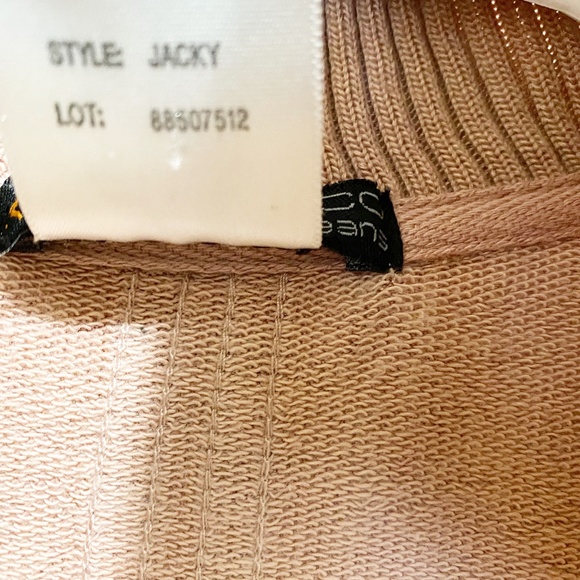 Parasuco Ribbed Silky Pocket Zip Up Baby Pink XS - Picture 5 of 10